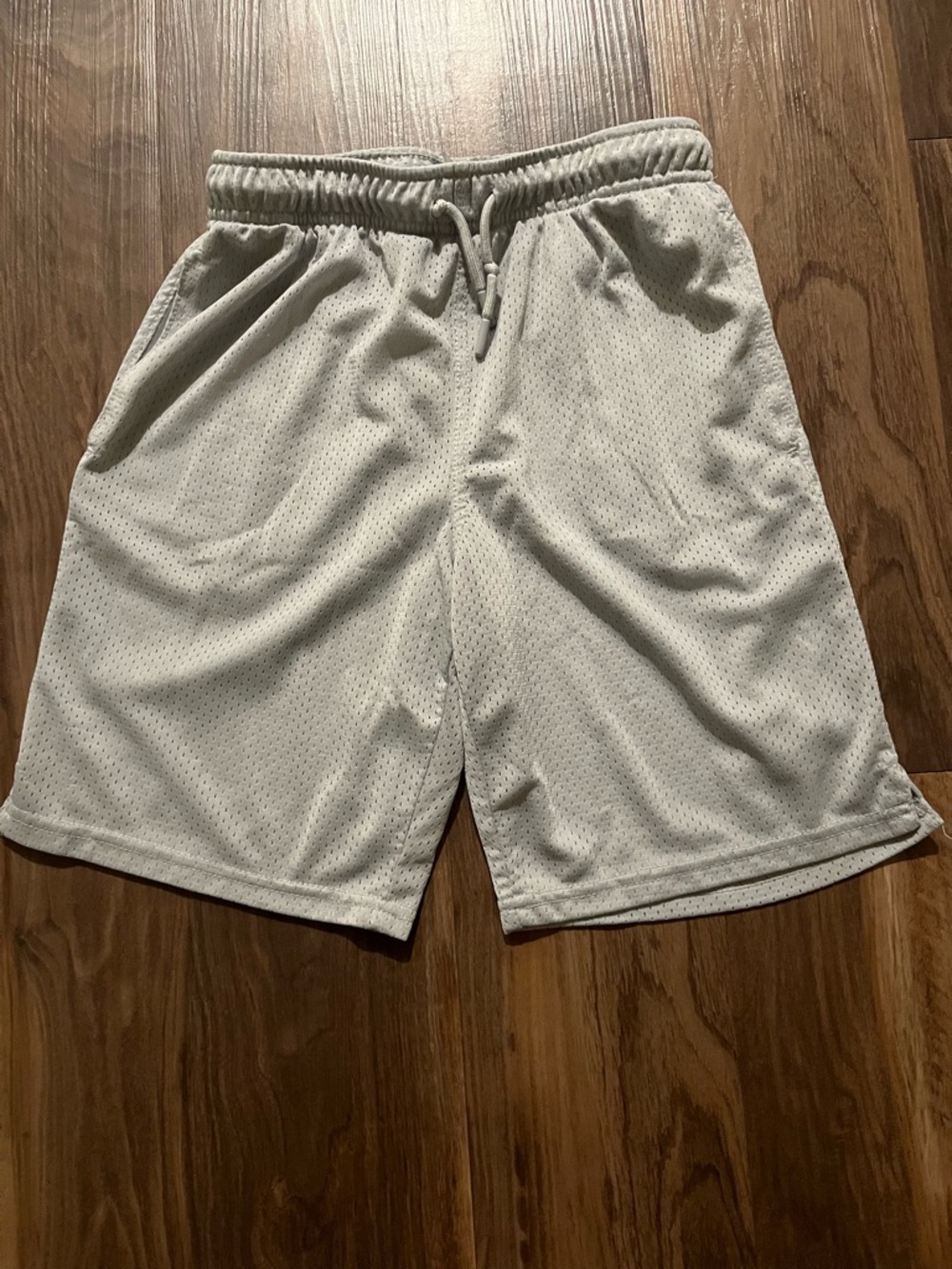 Athletic Works Light Gray Mesh Kids Shorts